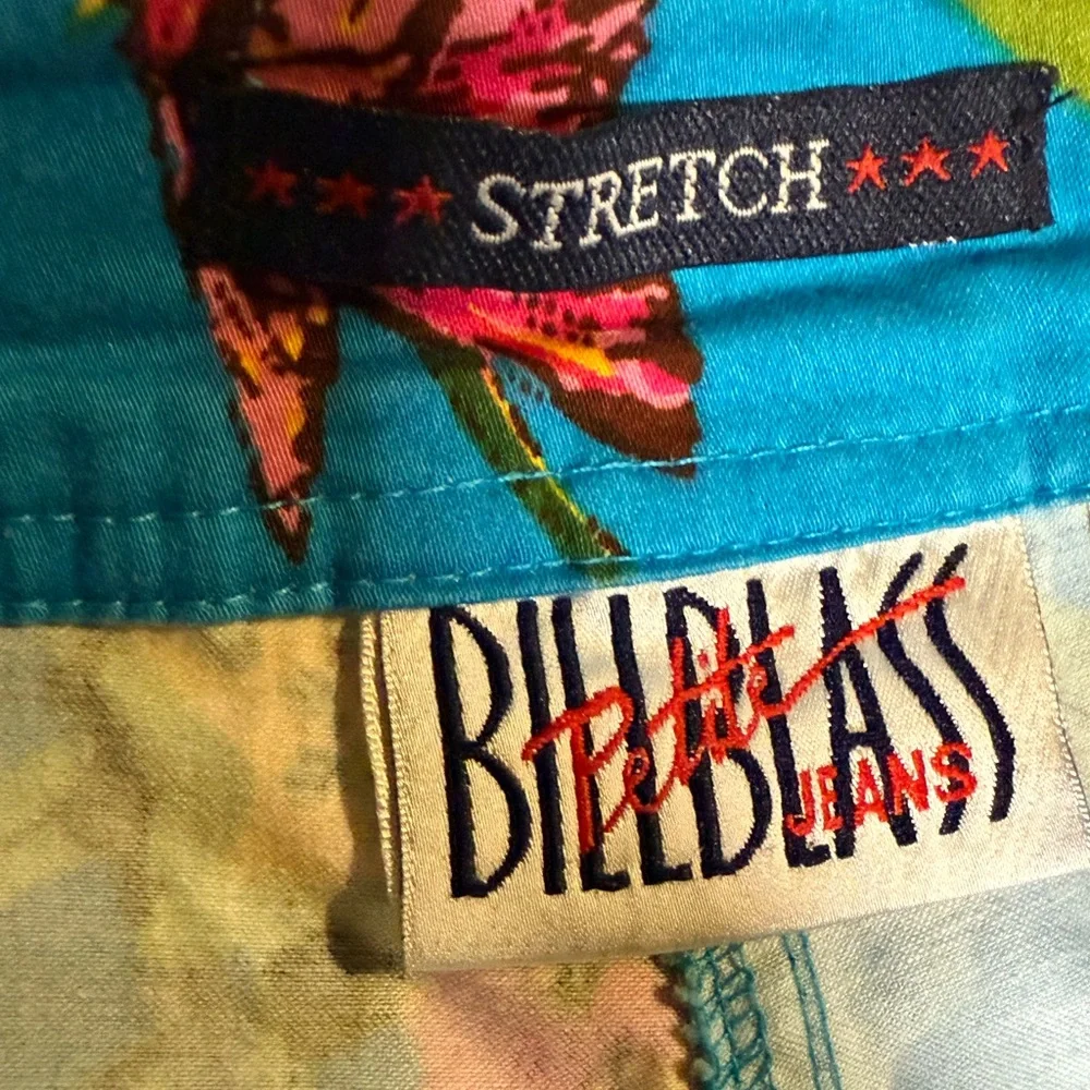 Vintage Bill Blass capri pants women’s tropical pineapple parrot print Stretch‎ - Picture 3 of 7